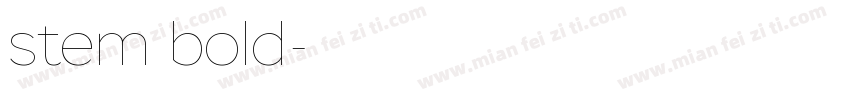 stem bold字体转换